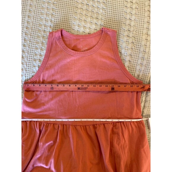 A New Day Tank Dress Plus Size XXL T Shirt Sleeveless Salmon Pink Gathered Waist - Picture 9 of 10